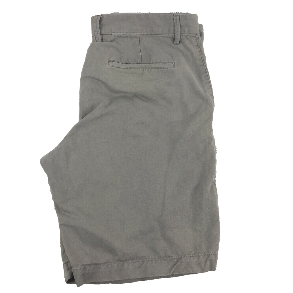 Gap chino shorts men’s 38 gray flat front cotton