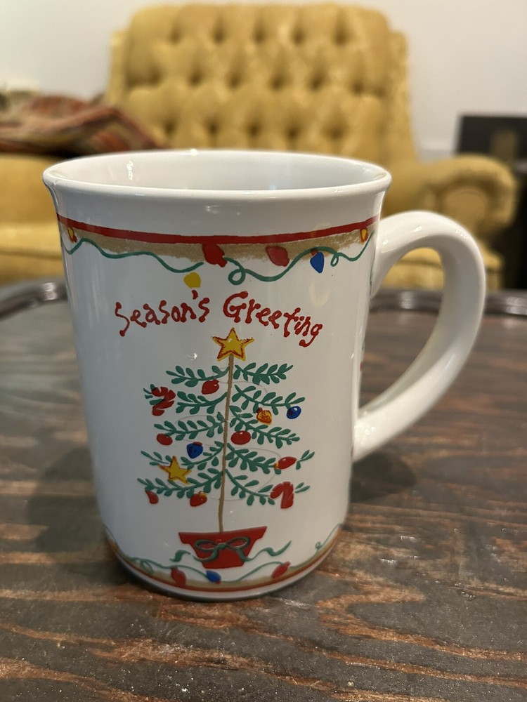 MSI Large Christmas Mug Festive Holiday Tree Design Seasonal Cheer  