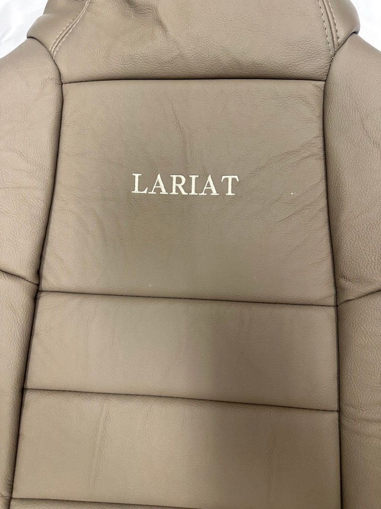 For 2003 2006 Ford F250 F350 Super Duty Lariat Leather Seat Cover TAN Driver Top