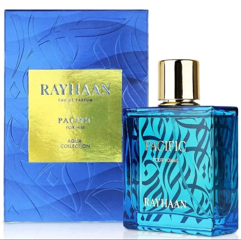 🆕 Rayhaan Pacific Aura Eau de Parfum for Men 3.4 fl oz SEALED