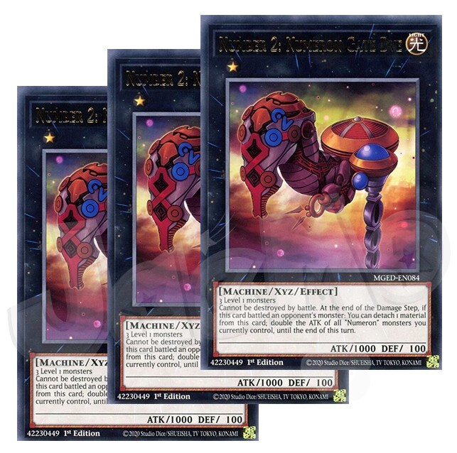 Yugioh 1st Ed Rare LP Number 2 Numeron Gate Dve x3 + Free Holo