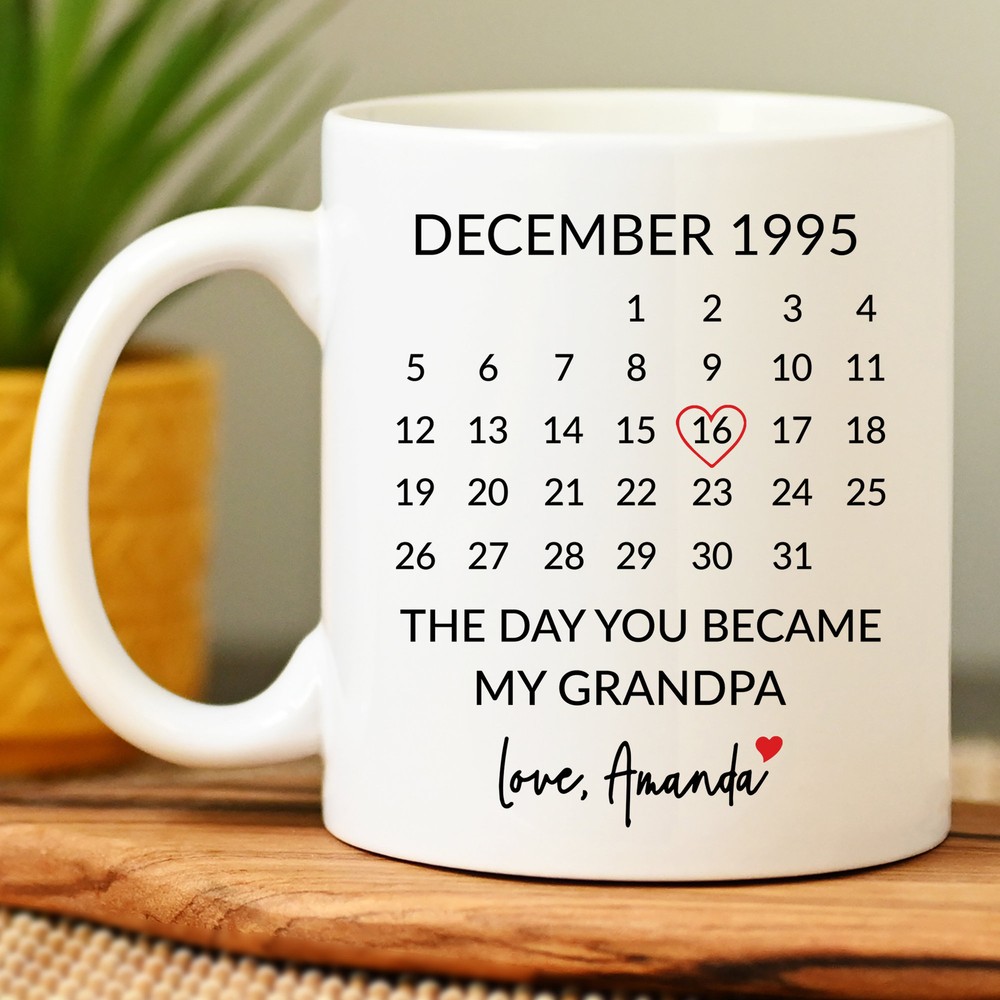 Personalized Day You Became My Grandpa Mug Grandpa Gift Grandpa Coffee Mug