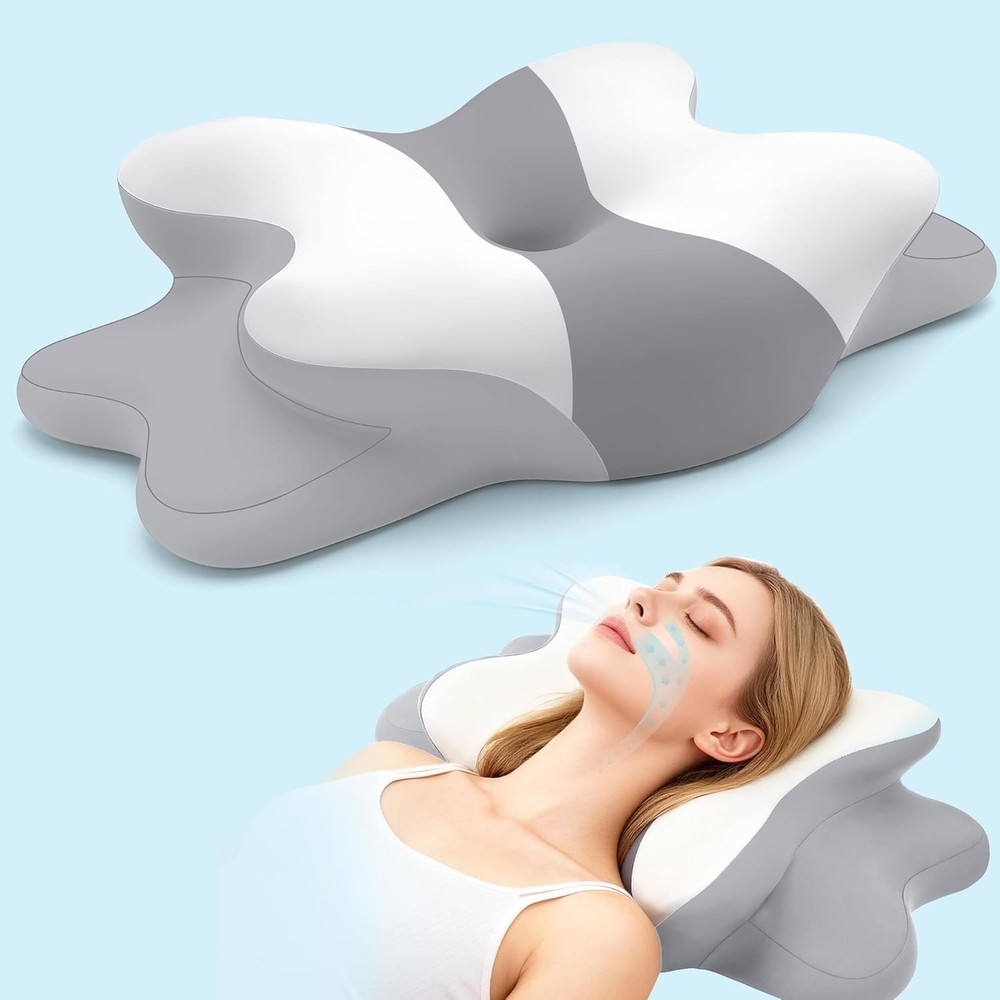 Sleep Apnea Pillow with Neck Pain & Snoring Relief -Orthopedic Cervical Pillow,
