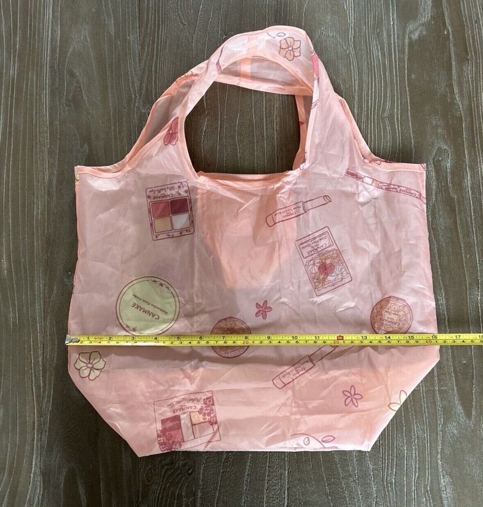 Kawaii NWT RARE CANMAKE JAPAN Eco Foldable Bag Nylon Reusable Tote W/Washi