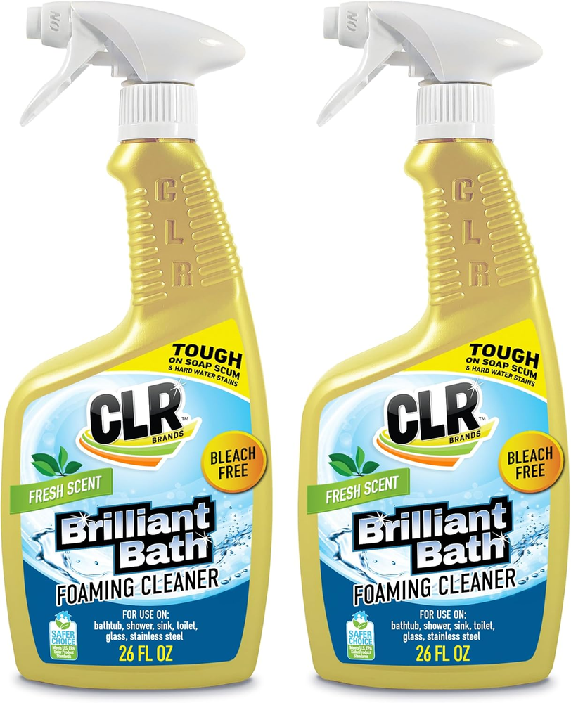 CLR Brilliant Bath Foaming Bathroom Cleaner Spray - for Use on Toilet Bath Sho