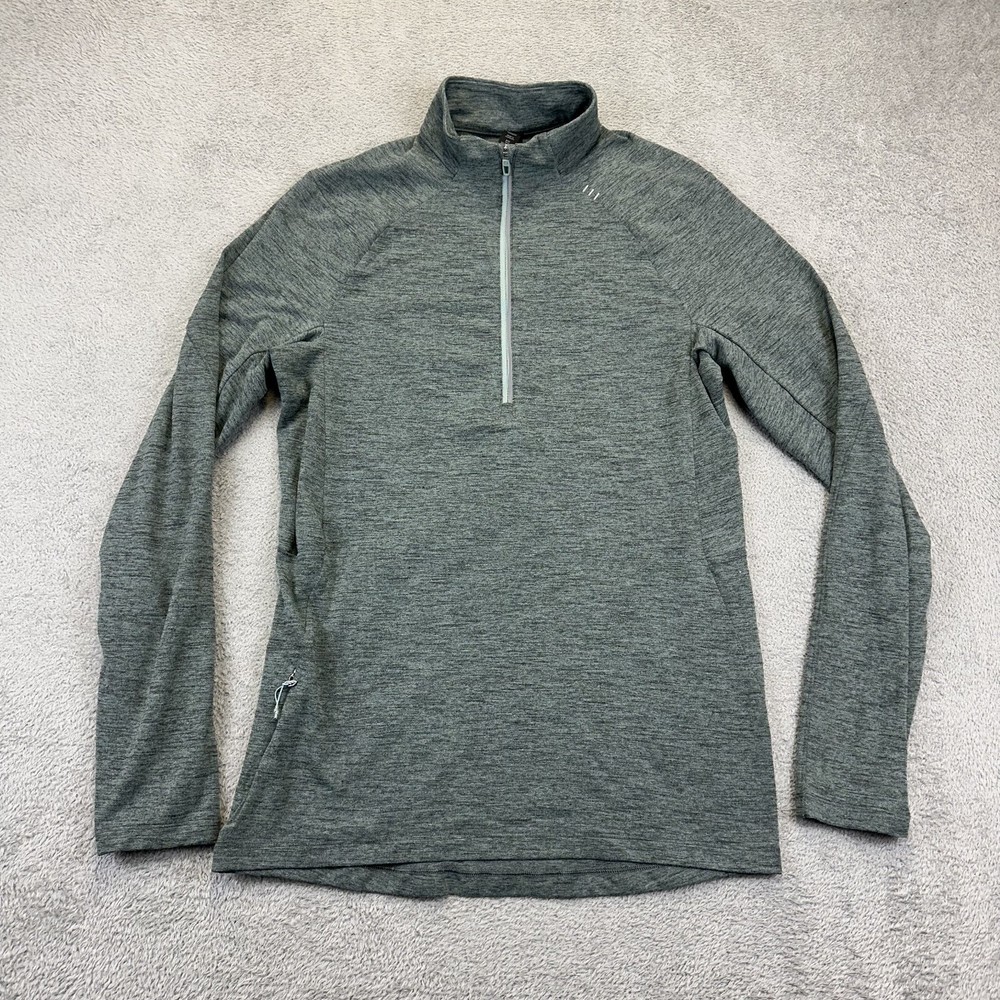 Lululemon Men XS Heather Green Surge Warm Half Zip Running Sweatshirt