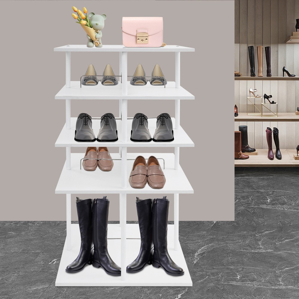 4-Tier 360-Degree Rotating Shoe Rack Holds 16 Pairs Space-Saving Storage