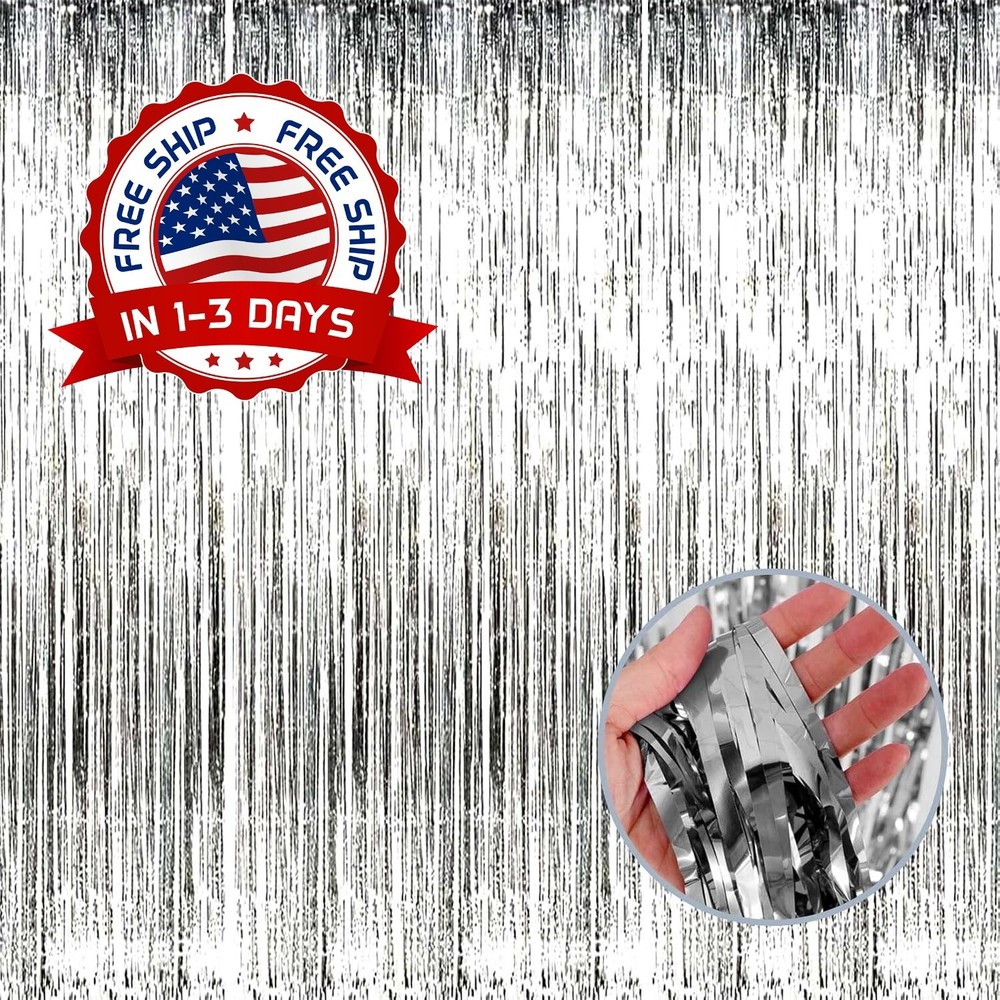 Cortinas y serpentinas con flecos de papel de oropel de 3,28 x 8,2 pies NUEVO US