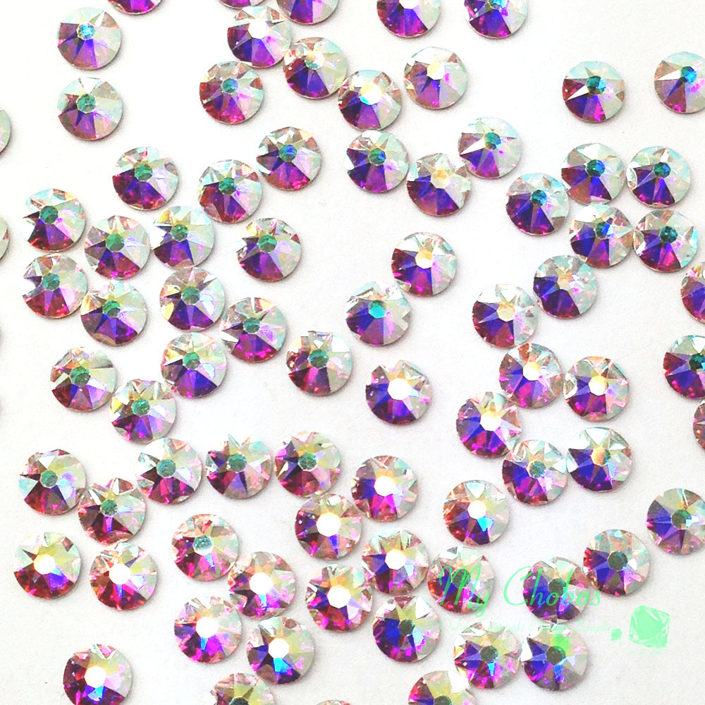 1440 Swarovski 2088 16ss 4mm flatback rhinestones in Crystal AB (001 AB)