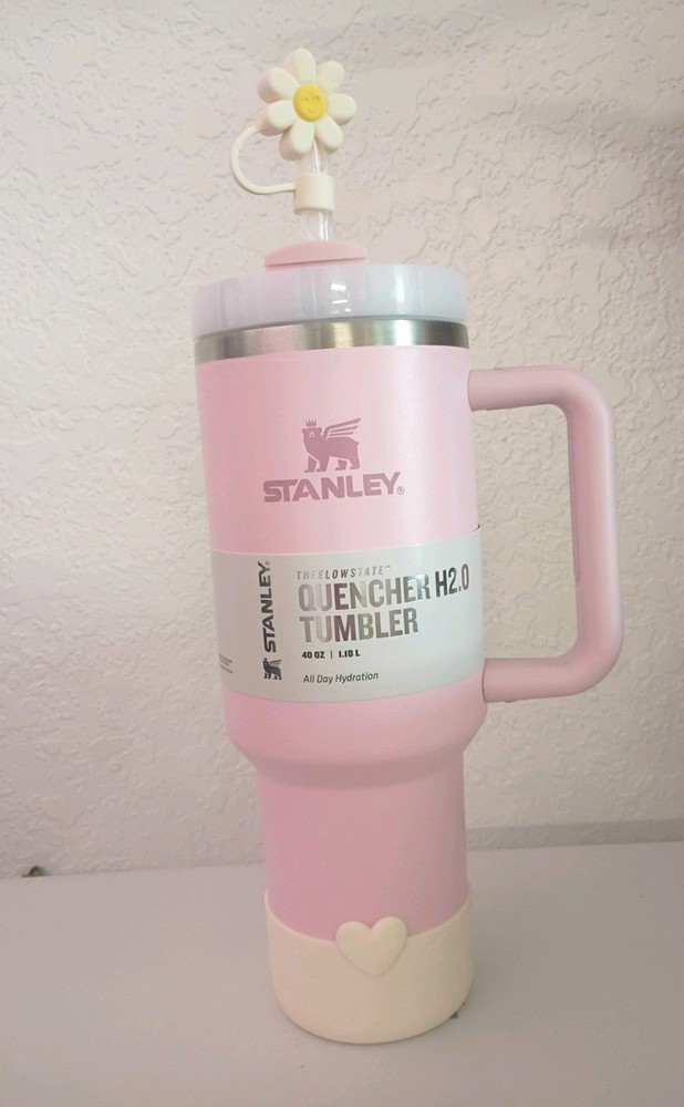 40 Oz. Stanley Tumbler Pink With Accessories