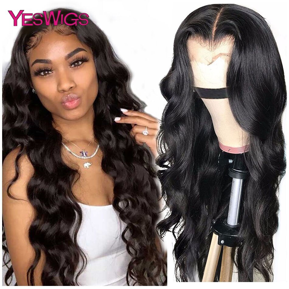 13x4 Glueless Lace Front Wig Brazilian Body Wave Pre Plucked Human Hair