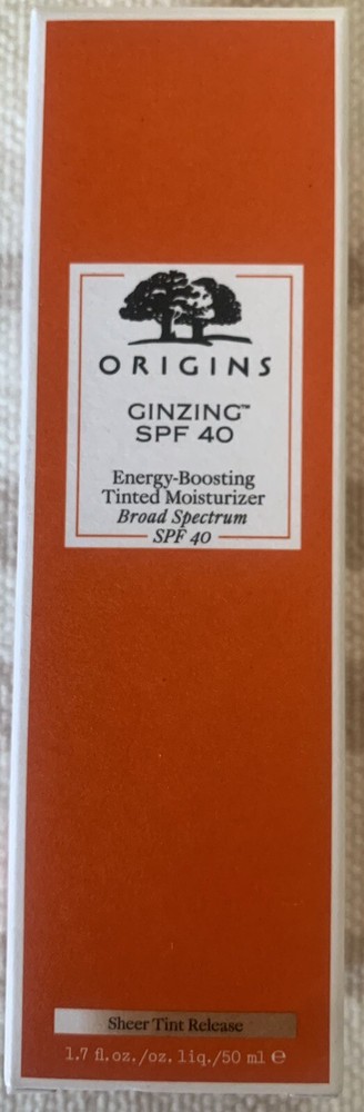 NIB Origins Ginzing SPF 40 Tinted Moisturizer 1.7 Oz Energizing & Hydrating