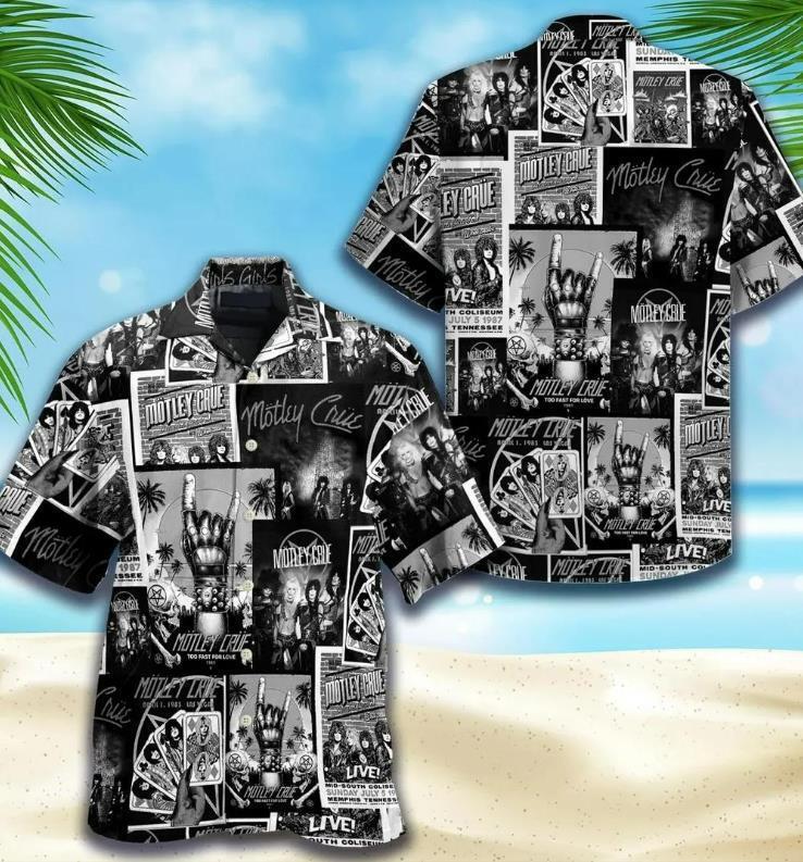 Motley Crue 3D Hawaiian Aloha Shirt for Summer Beach Vibes and Gifts