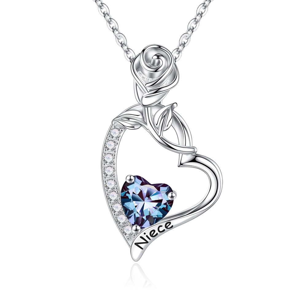 Birthstone Necklaces for Niece, Niece Necklace Niece Birthstone Jewelry Gifts...