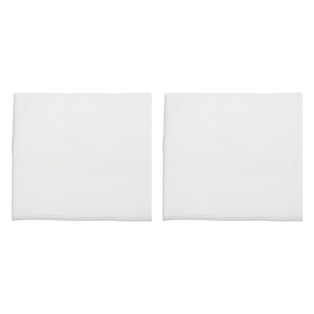 7.5x9cm Elastic Cuffs Ribbed Trims Cotton Fabric Knit Stretch Band White/ 2pcs