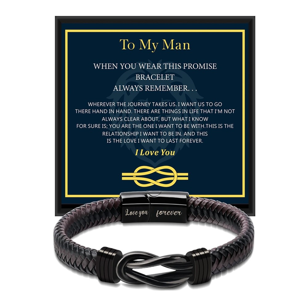 Valentines Day Gifts for Him Bracelets Gift for Men Romantic Gift for BF Husband-image