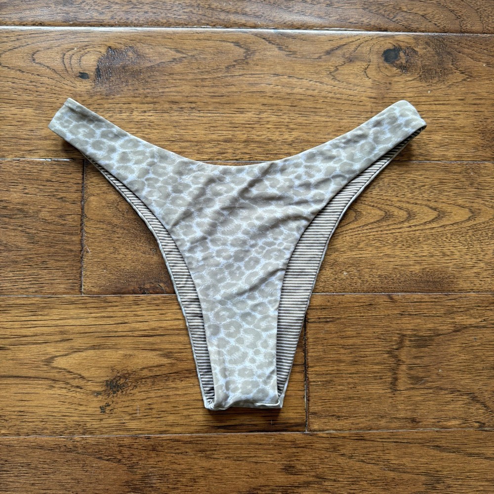Acacia Swim L Bikini Bottoms Bobbi Cheeky Sahara Leopard Large Swimwear Neutral