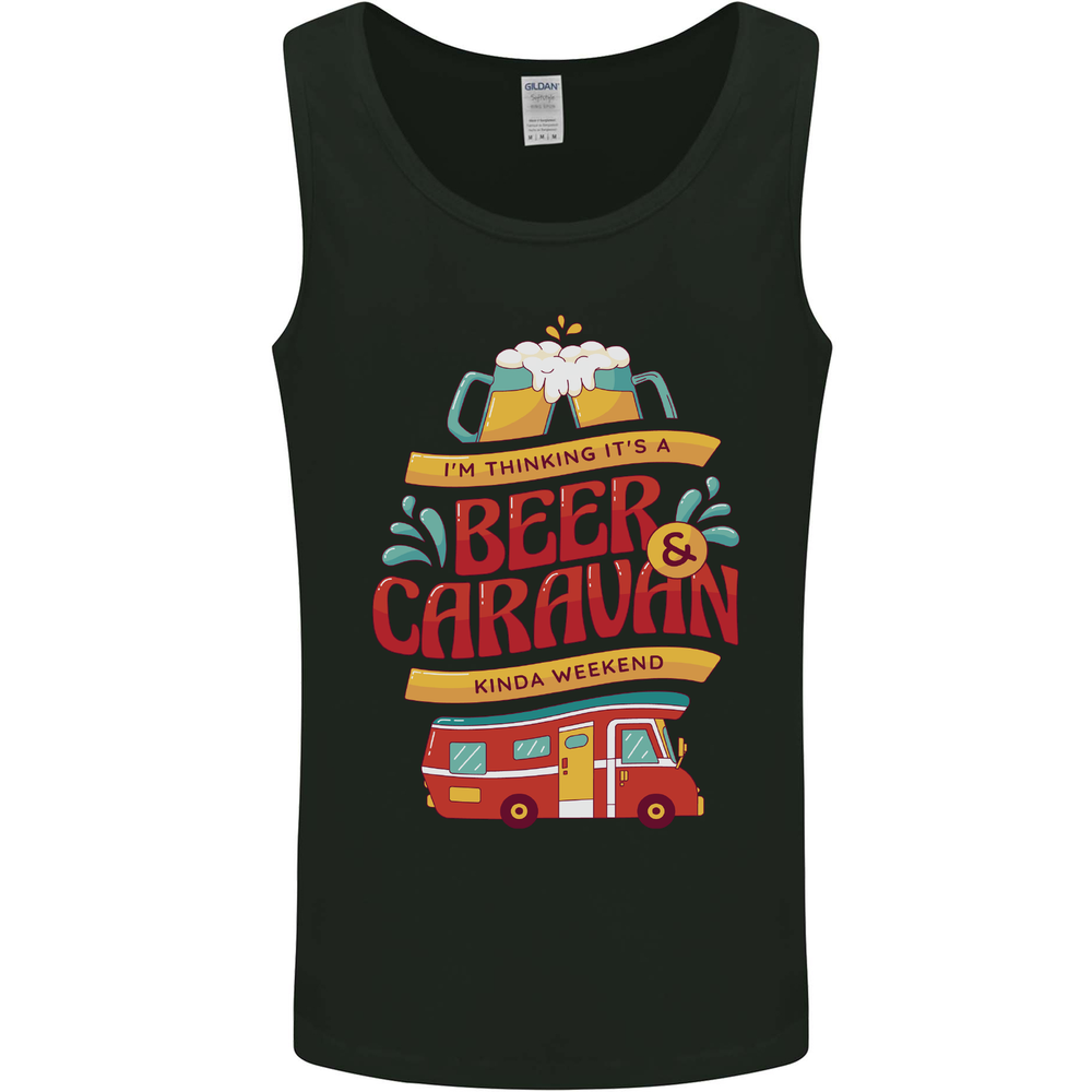 Beer and Caravan Kinda Weekend Funny Mens Vest Tank Top