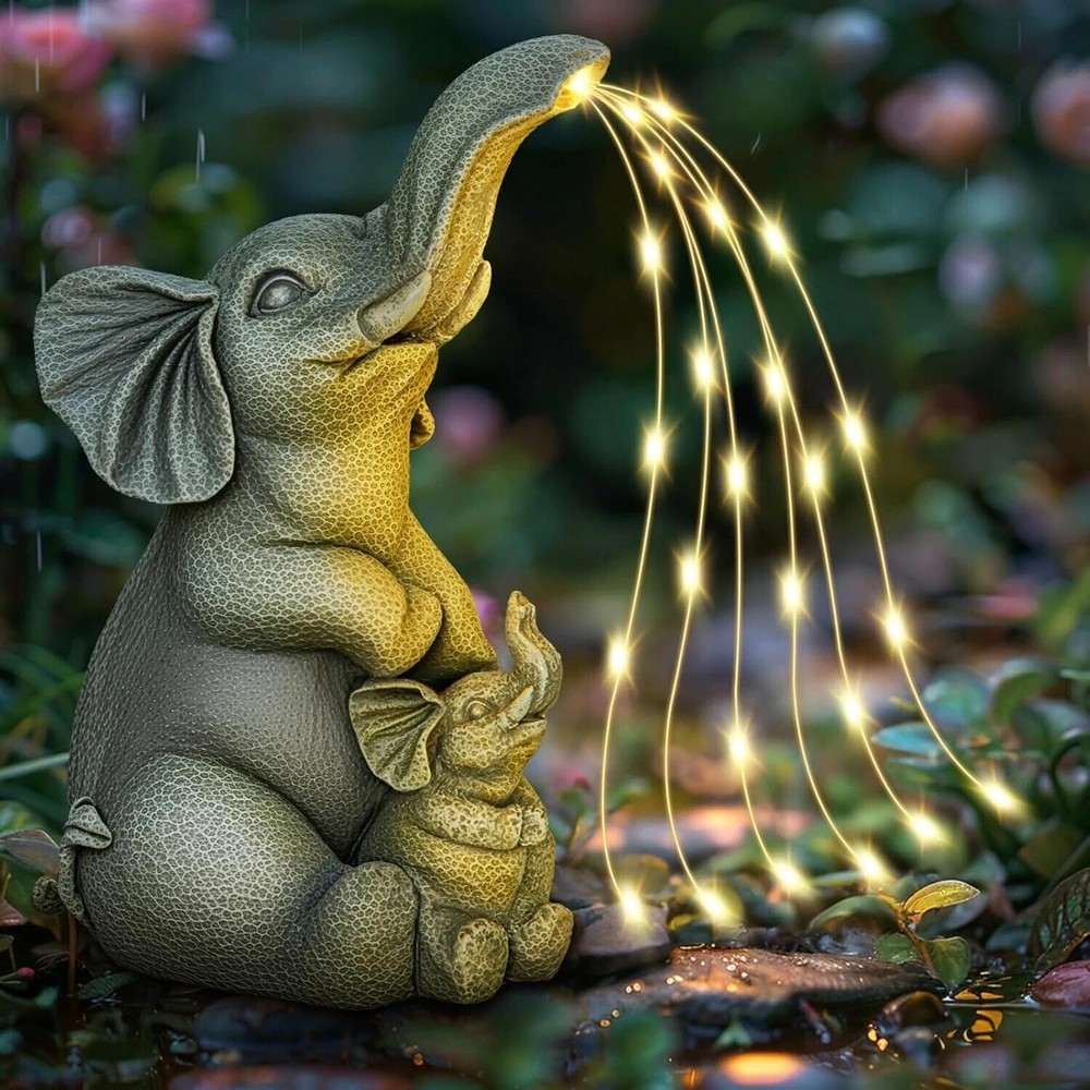Solar Garden Statue with 30 LED Lights for Outdoor Lawn Decor