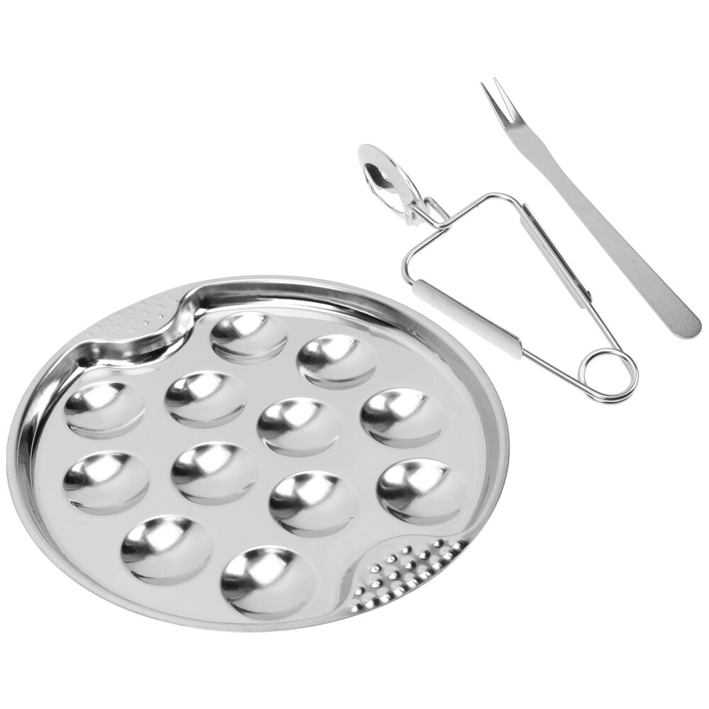 Stainless Steel Conch Shape Plate Snails Buffet Tableware Tray
