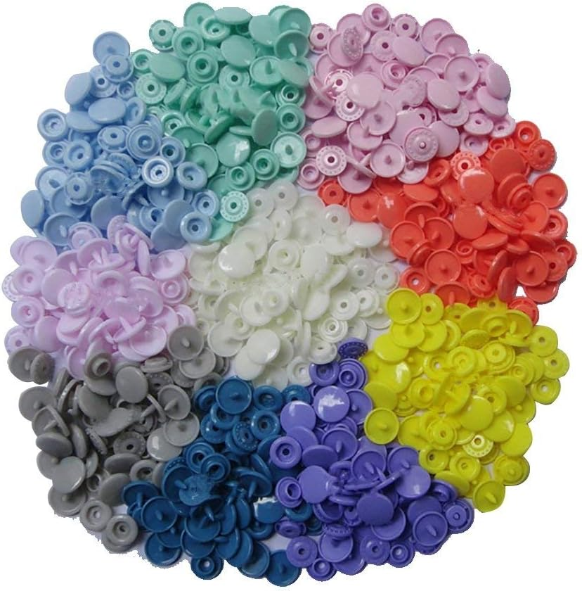 150 Sets Snap Kits, T5 10 Color Snap Fastener Kit Plastic Resin, Buttons Fastene