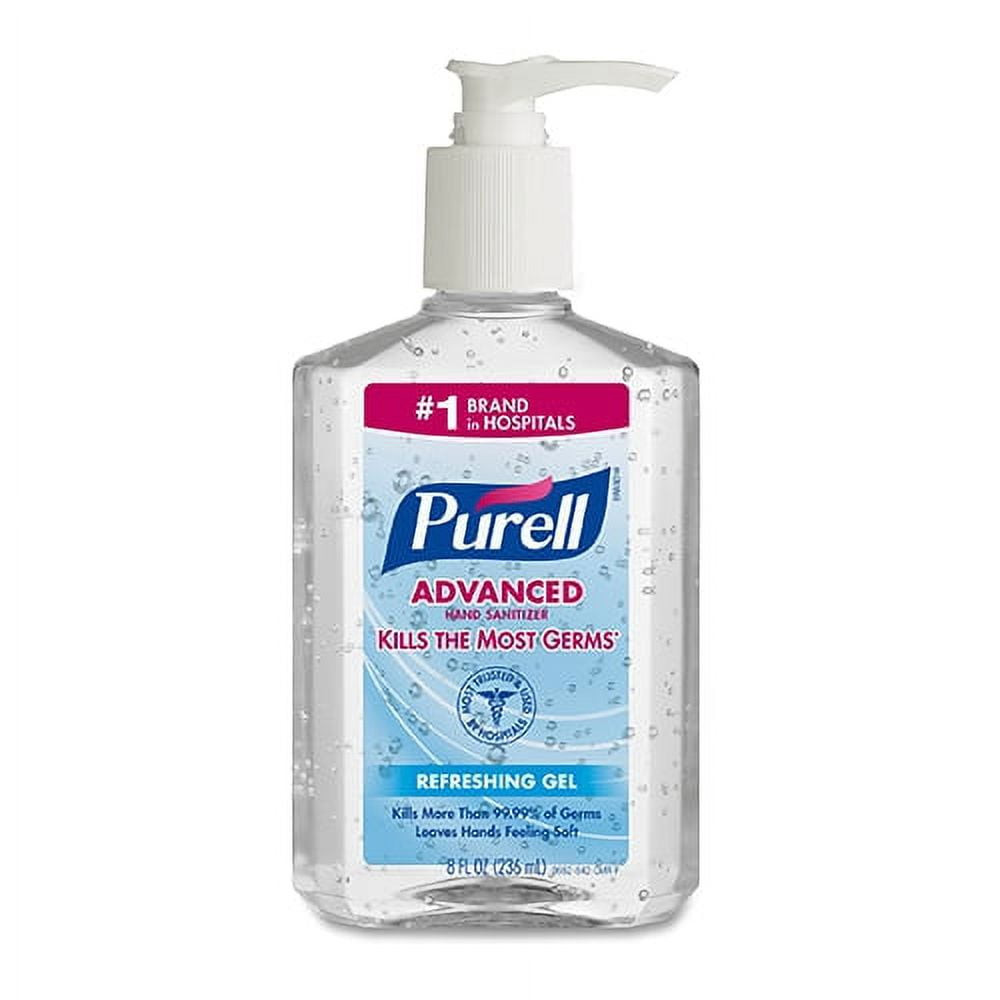 Gel refrescante desinfectante de manos Purell Advanced, vitamina E, 8 oz (paquete de 2)
