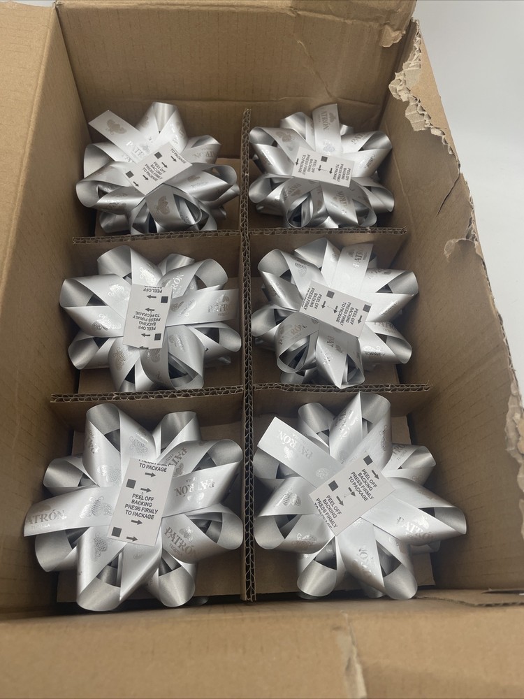 Patron Tequila Silver Gift Bows Christmas Birthday Lot Of 17