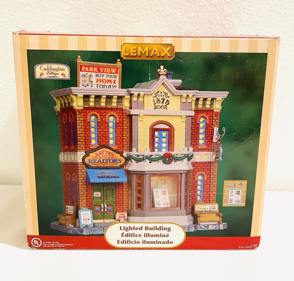 Lemax 15253 Park View Realtors Building 2011 Retired Rare No Light Cord