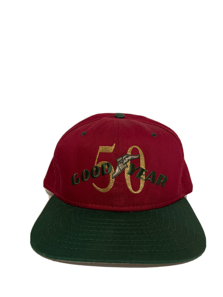 Vintage NEW ERA Good Year 50 Year Anniversary Snapback Hat Embroidered Sz S-M-image