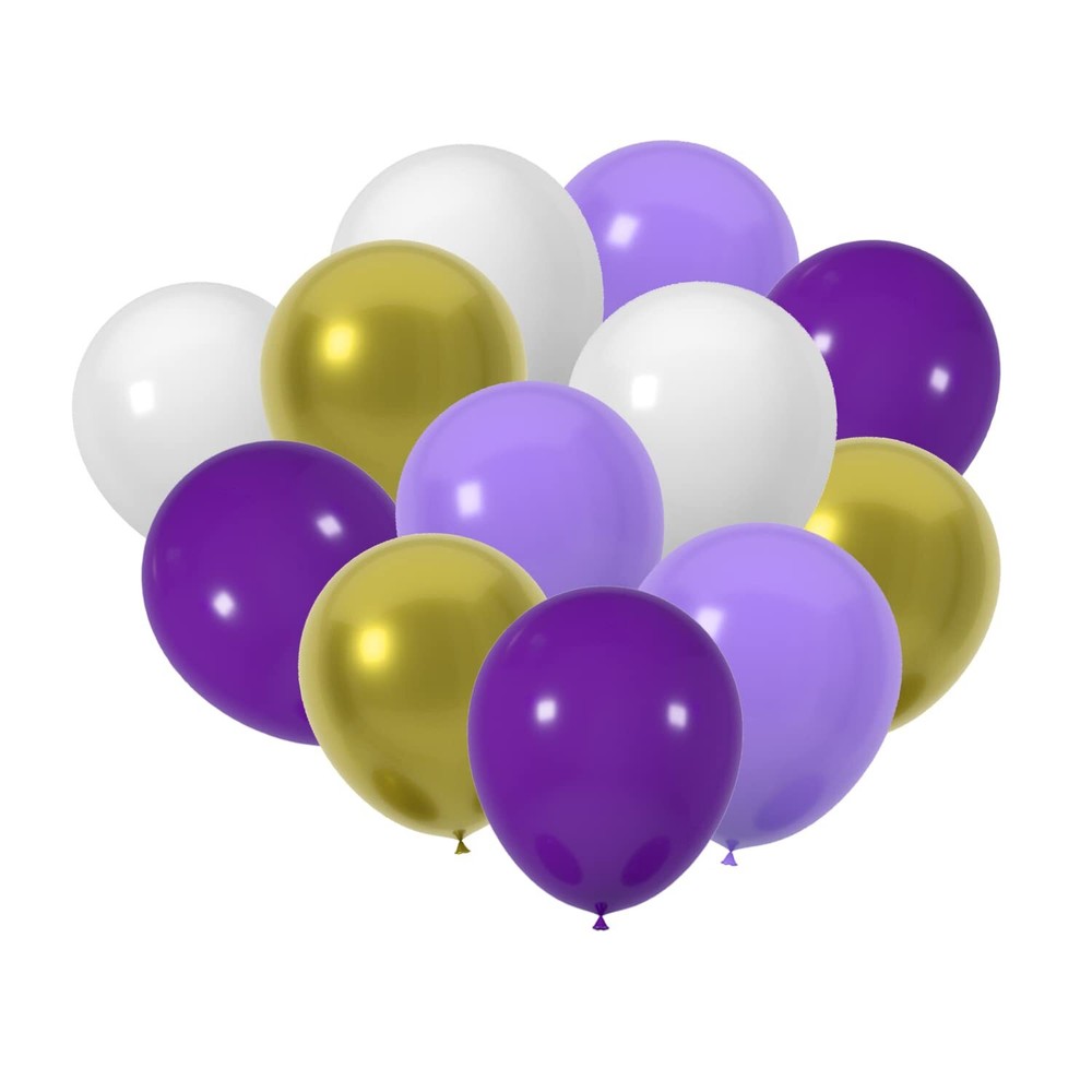 2023 Graduation Party Decorations Dark Violet Purple White Gold Latex Balloons
