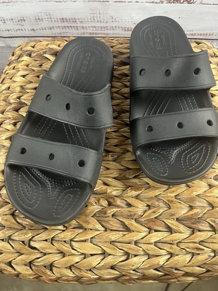 ICONIC CROCS COMFORT Black Sandals Women's Size 8