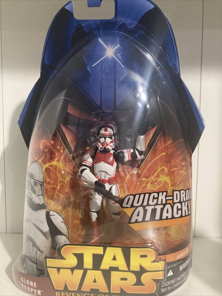 Star Wars Revenge Of The Sith Coruscant Guard Shock Trooper Quick Draw NIB 8