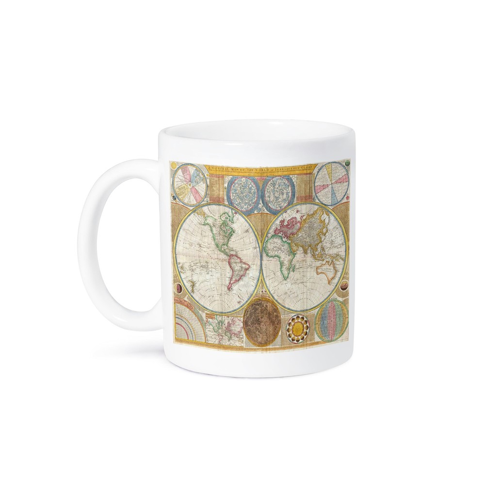 3dRose, image of first map of hemisphere and solar system, Mug