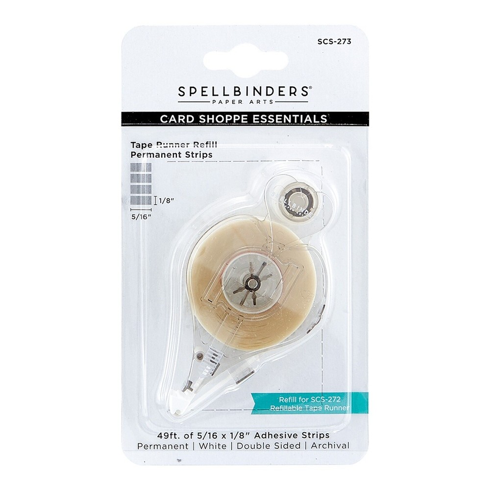 Spellbinders Card Shoppe Essentials Tape Runner Refill-Permanent, 0.125