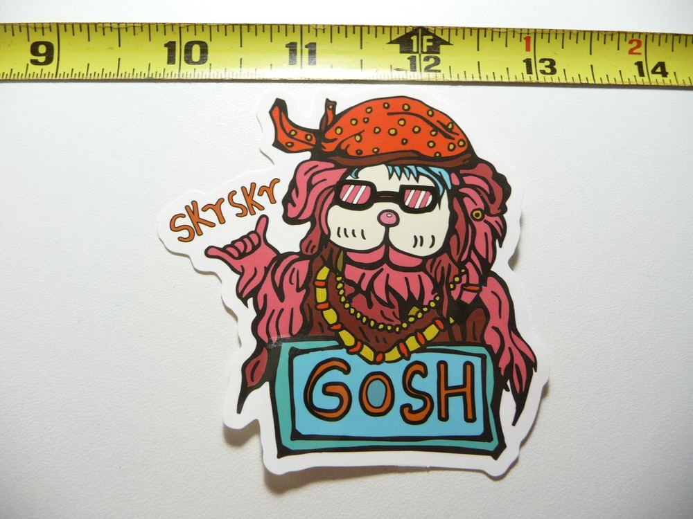 DOG WEARING BANDANA DECAL STICKER HIP HOP RAP MUSIC STYLE STREET