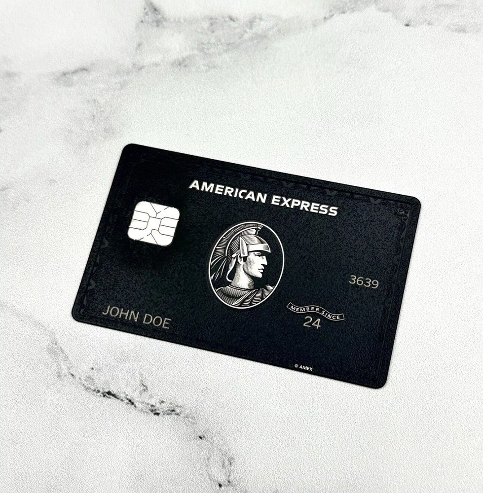 Customised Centurion AMEX Black Metal Card *BLANK* READ DESCRIPTION*