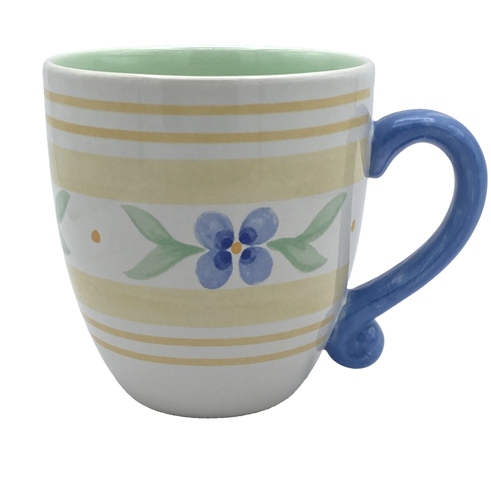 Pfaltzgraff Summer Breeze 16oz Mug Blue Yellow Green Floral Design