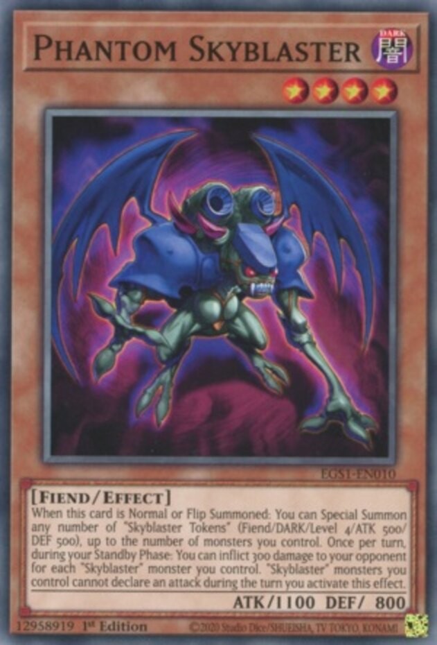 Phantom Skyblaster EGS1-EN010 Common 1st Edition Lightly Played TCG Card
