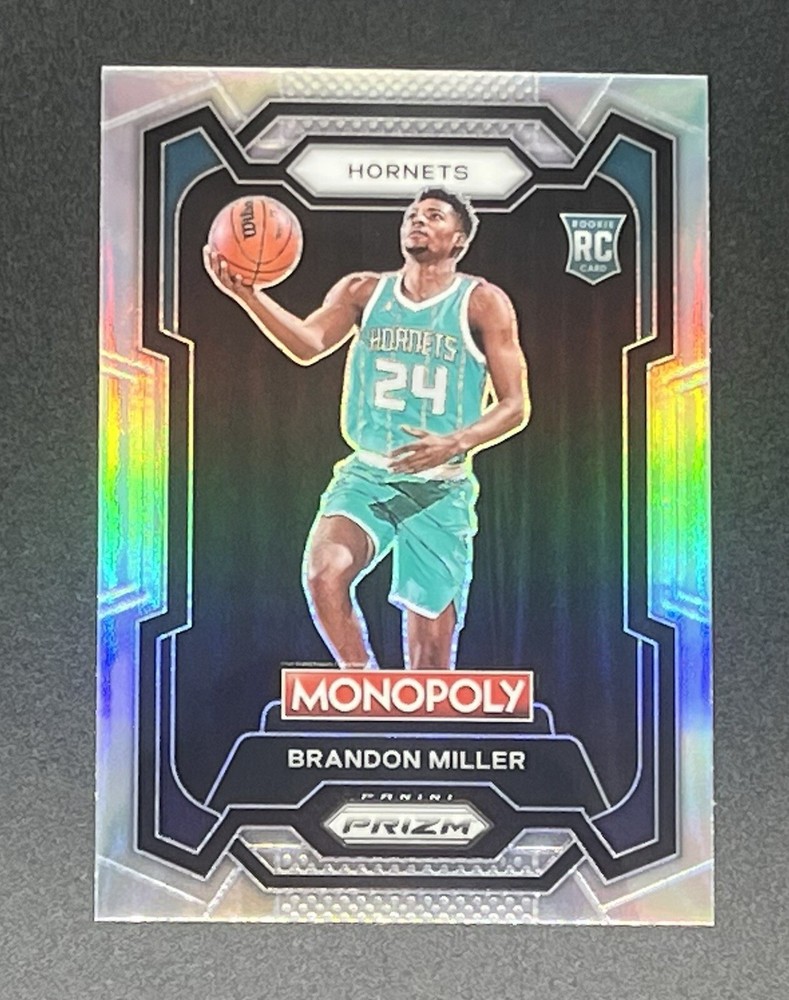 2023-24 Prizm Monopoly Brandon Miller Rookie Silver Prizm NBA Hornets RC #15