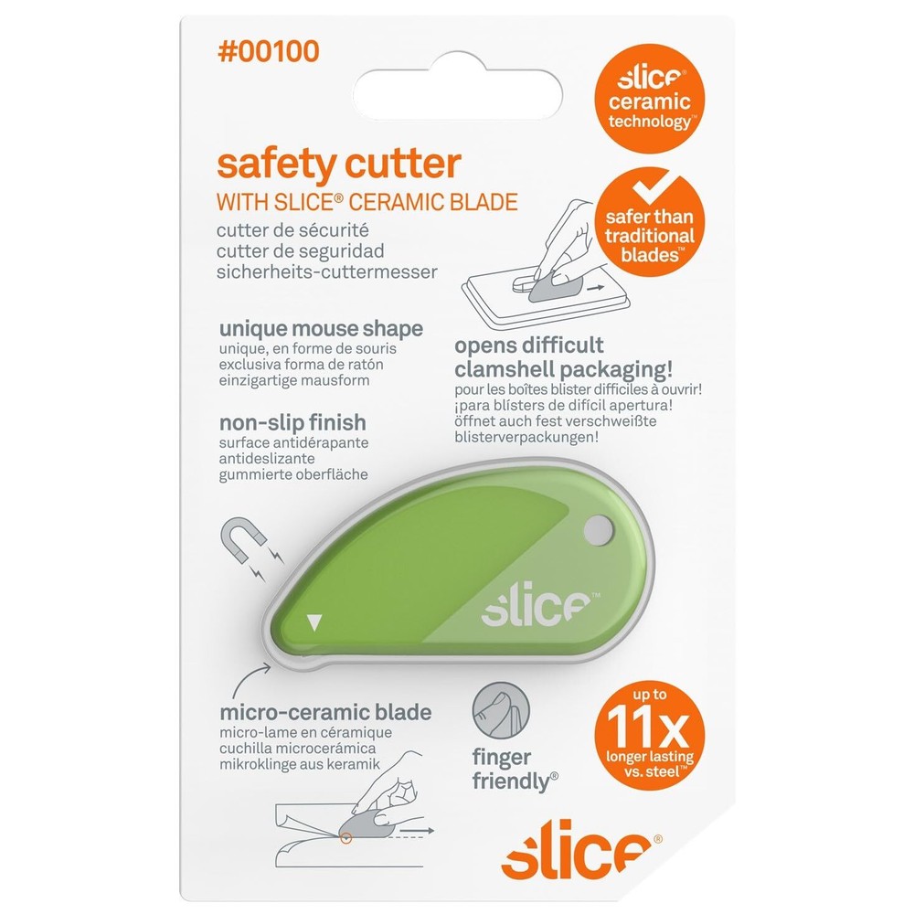 Slice 00100 Ceramic Blade Safety Cutter for Clamshell Packaging and Coupons – Sharp, Safe, Durable-image