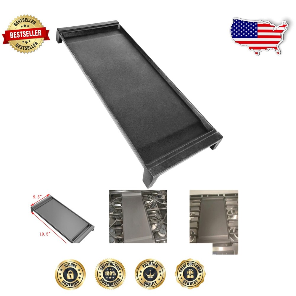 Durable Cast Iron Griddle for GE Gas Ranges - 1-Pack Replacement Option