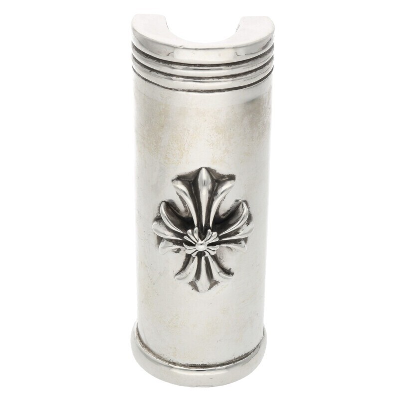 Chrome Hearts Cylinder Table Double CH Plus Tabletop Lighter Case #1092
