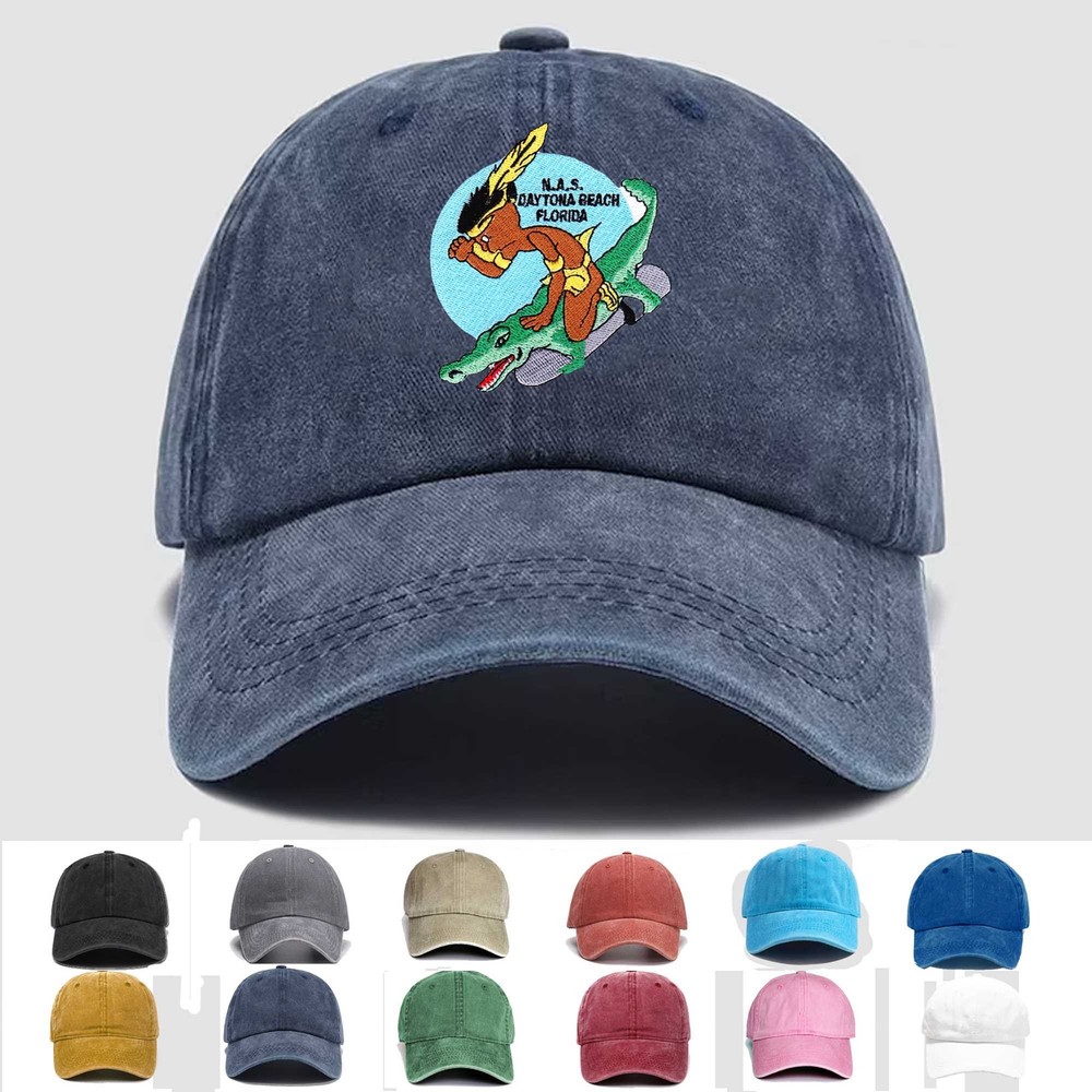 Custom Embroidered Hat NAS Daytona Beach Florida, Veteran Cap, Trucker Hat, Gift