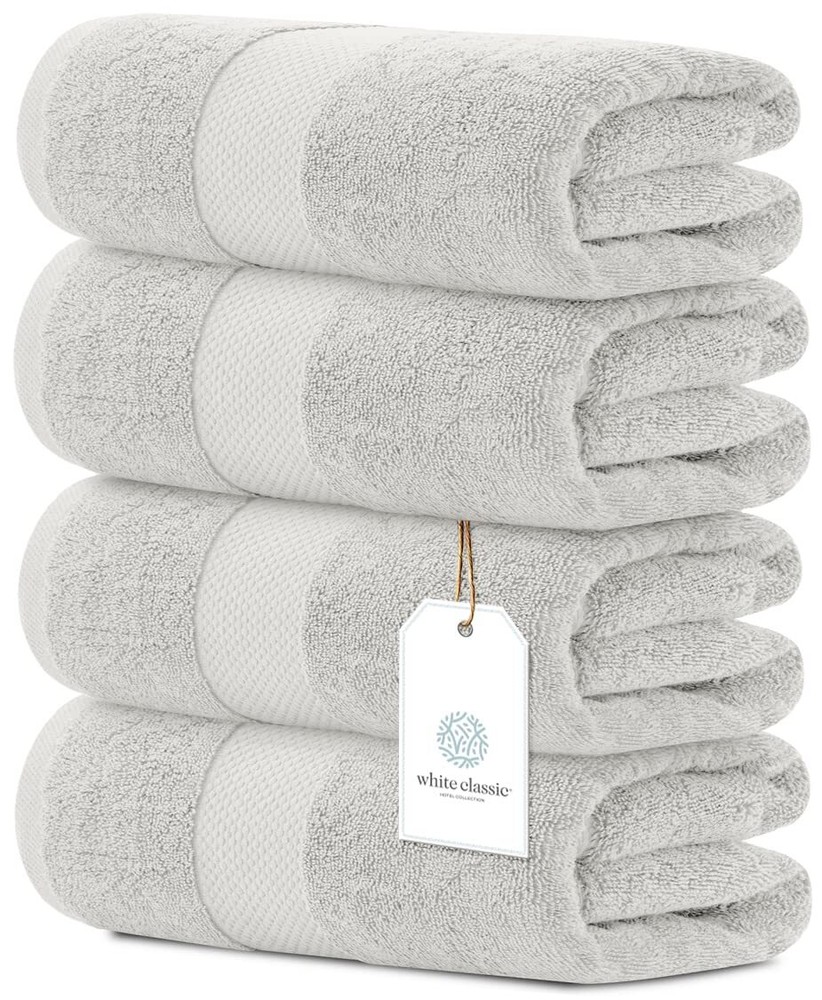Luxury 700 GSM White Bath Towel Set - Ultra Soft & Absorbent, 4-Piece