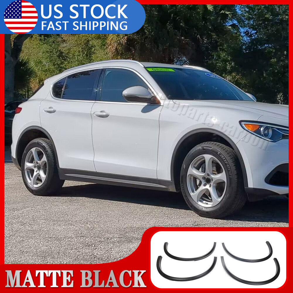 Fit For Alfa Romeo Stelvio 2017-2022 Side Wheel Arch Molding Fender Flare Kit