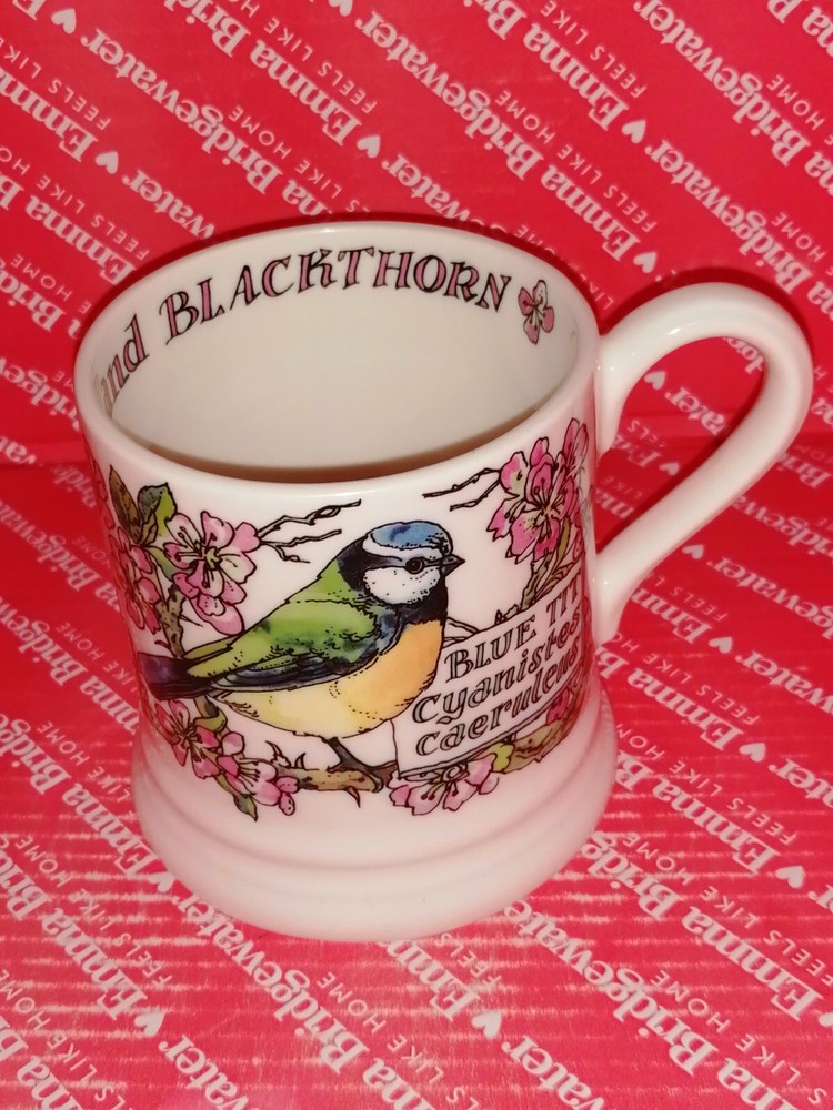 Emma bridgewater Blue tit and Blackthorn Half pint mug  New