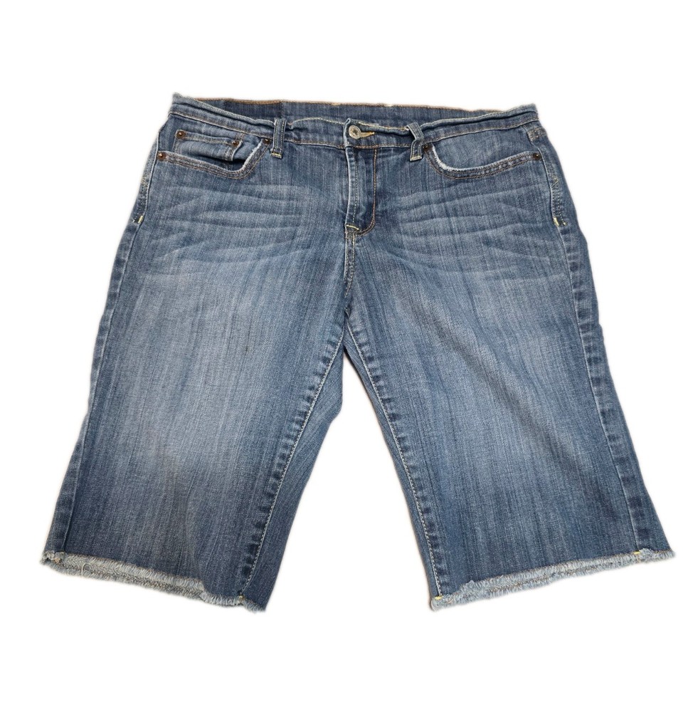 Lucky Brand Women's Vintage Denim Jean Shorts 90's Cut Off Size 10/30 Blue Wash