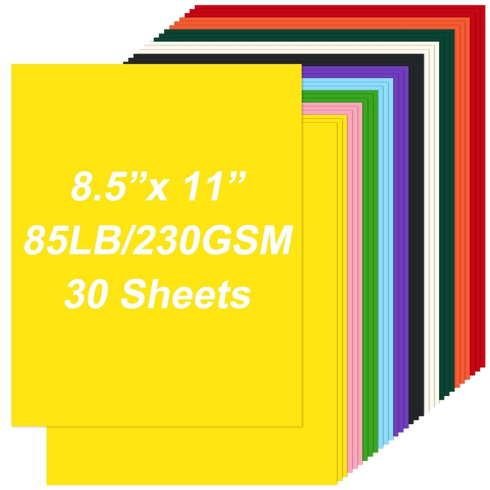 Cardstock 8.5 x 11 ,Cardstock Paper 85 lb/230 gsm,Colored Card Stock for Prin...