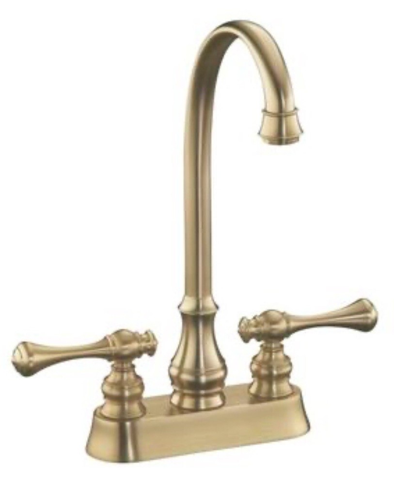 New KOHLER K-16112-4A-BV Revival Entertainment Sink Faucet Bar Brush Bronze