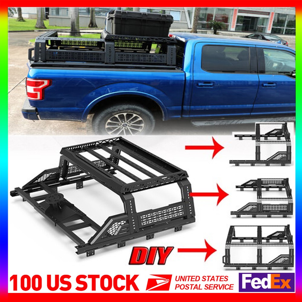 Full-Size Adjustable Overland Bed Rack for Dodge Chevy Trucks-image